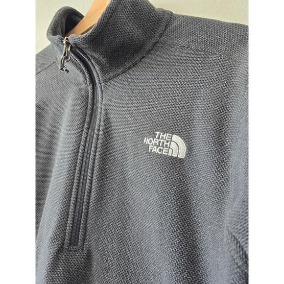 The North Face Men’s Gray Quarter Zip Fleece Pullover Jacket Size M Gorpcore - Picture 2 of 7
